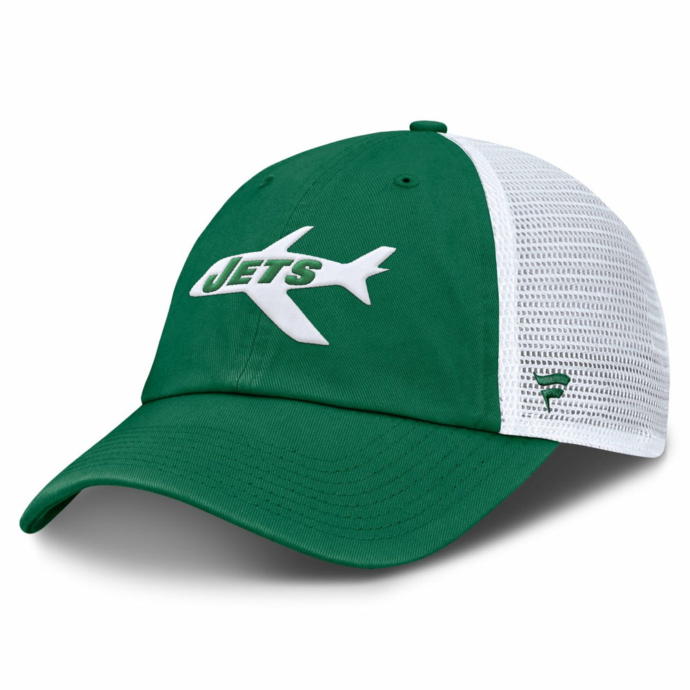 New York Jets Vintage Trucker Adjustable Hat Kelly Green/White - Fanatics