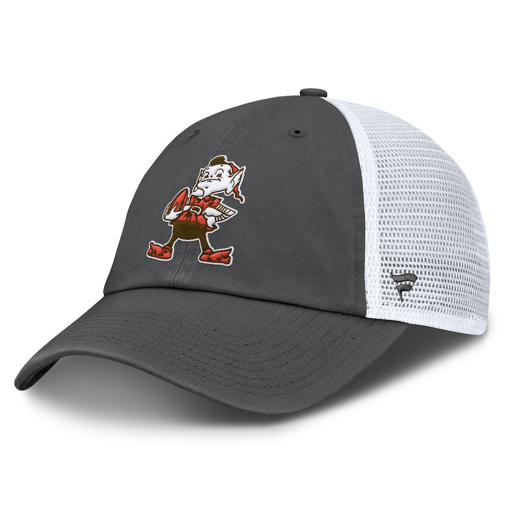 Cleveland Browns Basic Vintage Trucker Adjustable Hat Gray/White - Fanatics