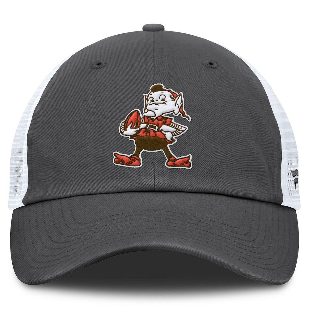 Cleveland Browns Basic Vintage Trucker Adjustable Hat Gray/White - Fanatics