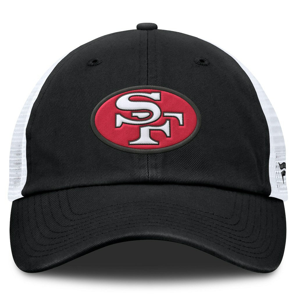San Francisco 49ers Basic Vintage Trucker Adjustable Hat Black/White - Fanatics