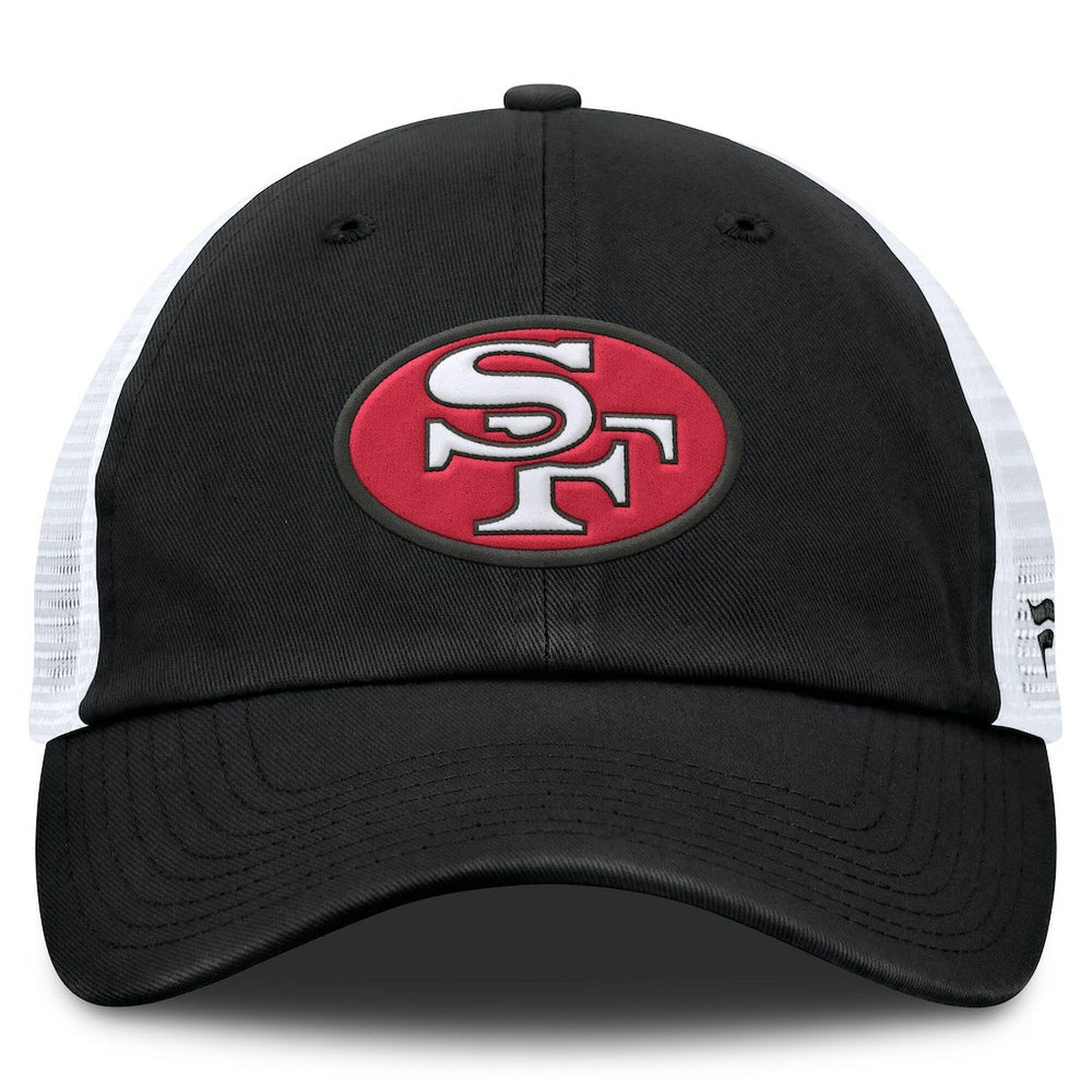San Francisco 49ers Basic Vintage Trucker Adjustable Hat Black/White - Fanatics