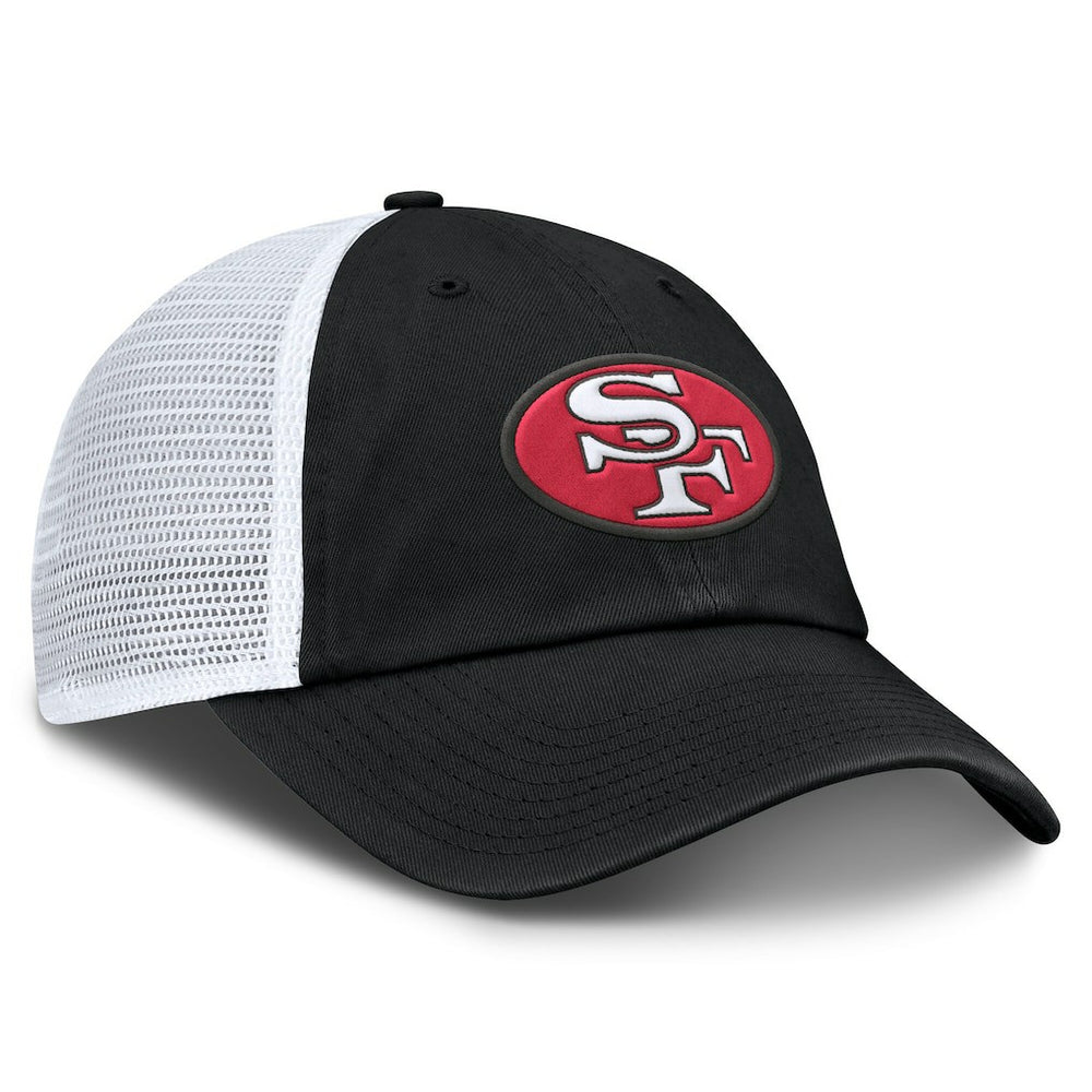 San Francisco 49ers Basic Vintage Trucker Adjustable Hat Black/White - Fanatics