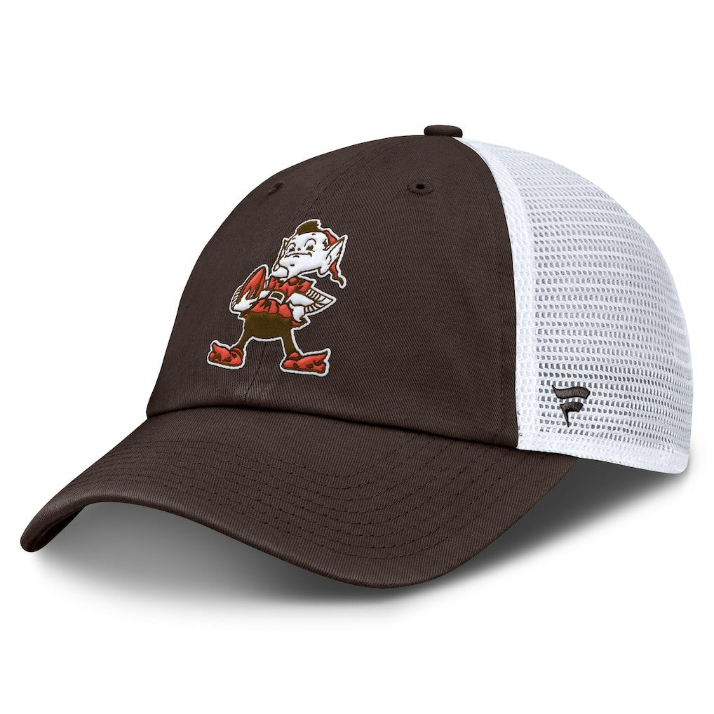 Cleveland Browns Vintage Trucker Adjustable Hat Brown/White - Fanatics