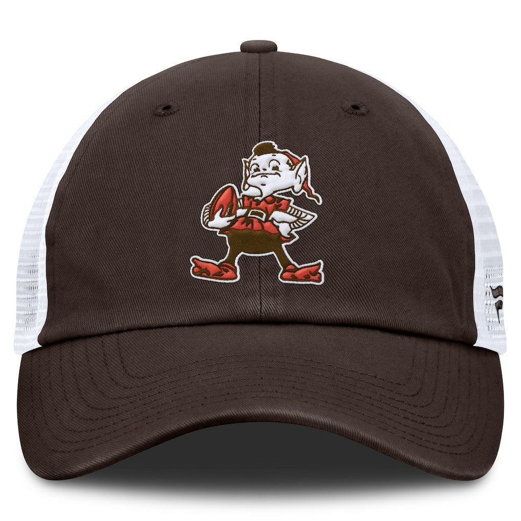 Cleveland Browns Vintage Trucker Adjustable Hat Brown/White - Fanatics