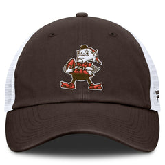 Cleveland Browns Vintage Trucker Adjustable Hat Brown/White - Fanatics