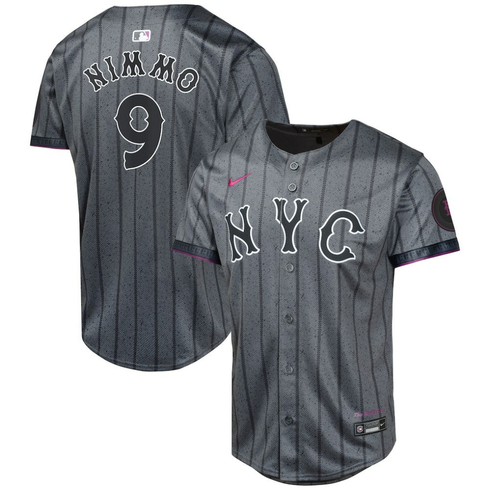 Brandon Nimmo New York Mets Nike Youth 2024 City Connect Limited Player Jersey Lifestyle