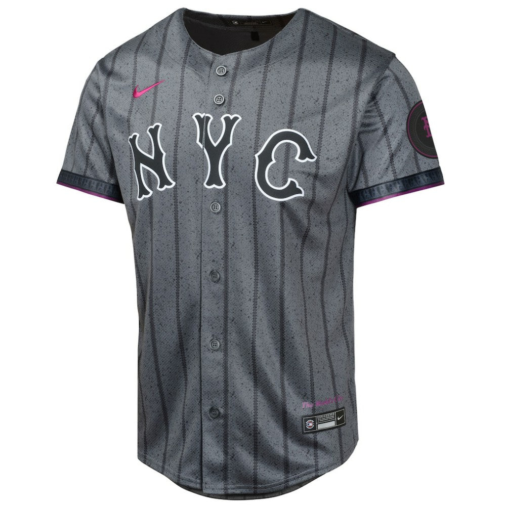 Brandon Nimmo New York Mets Nike Youth 2024 City Connect Limited Player Jersey Lifestyle