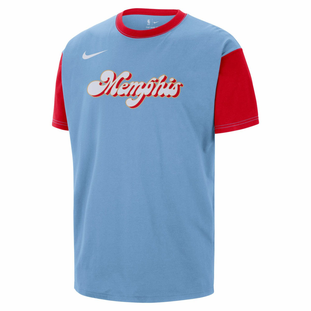 Nike - Memphis Grizzlies 2024/25 City Edition Courtside Color Block T-Shirt - Light Blue