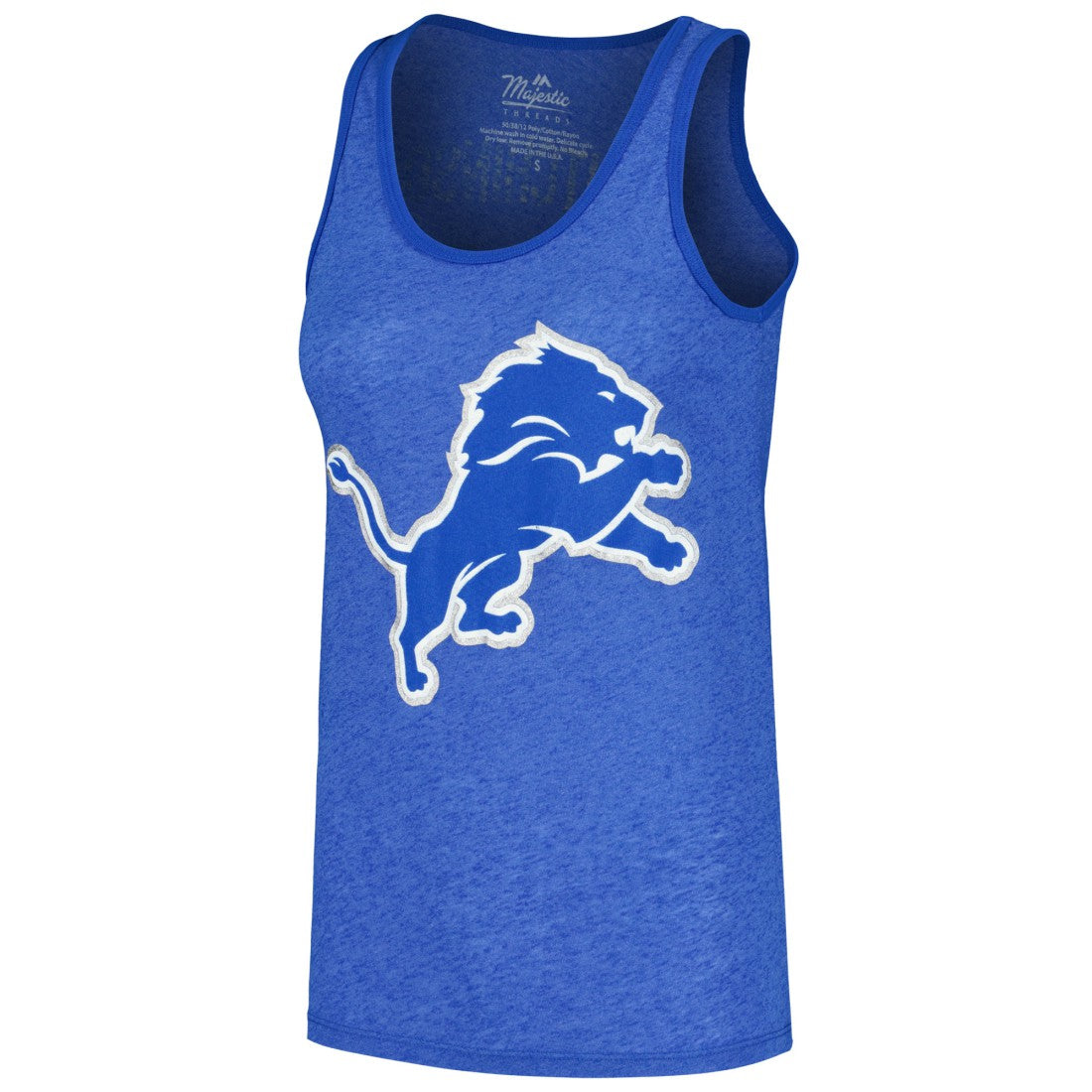 Aidan Hutchinson Detroit Lions Majestic Threads Women's Name & Number Tri-Blend Tank Top Heather Blue - NFL