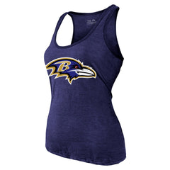 Lamar Jackson Baltimore Ravens Majestic Threads Women's Name & Number Tri-Blend Tank Top Purple - NFL