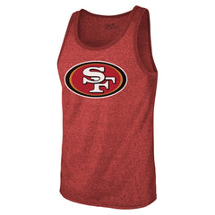 Christian McCaffrey San Francisco 49ers Majestic Threads Tri-Blend Player Name & Number Tank Top Scarlet - NFL