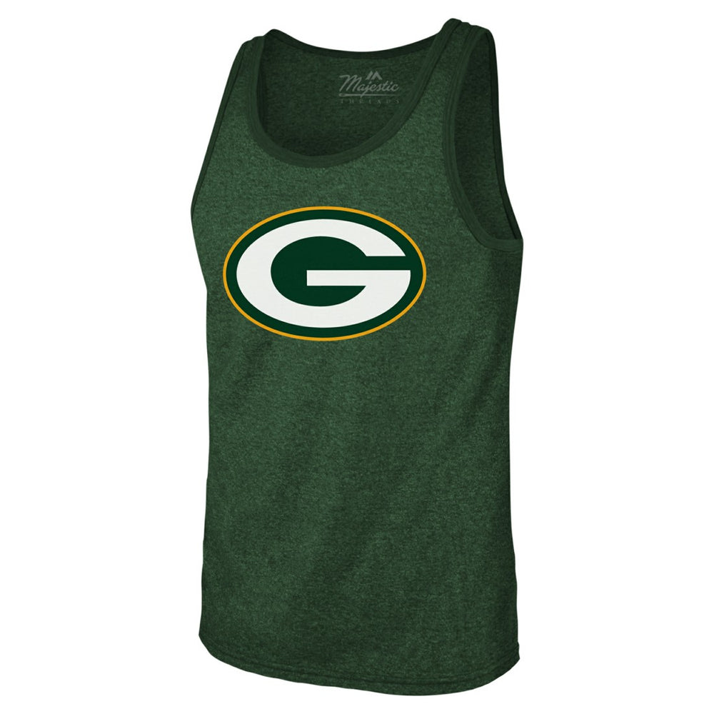 Jordan Love Green Bay Packers Majestic Threads Tri-Blend Player Name & Number Tank Top Green - NFL