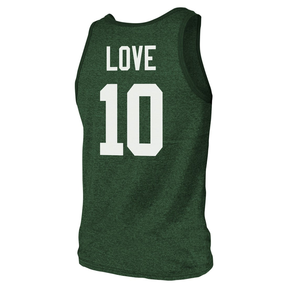 Jordan Love Green Bay Packers Majestic Threads Tri-Blend Player Name & Number Tank Top Green - NFL
