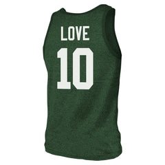 Jordan Love Green Bay Packers Majestic Threads Tri-Blend Player Name & Number Tank Top Green - NFL