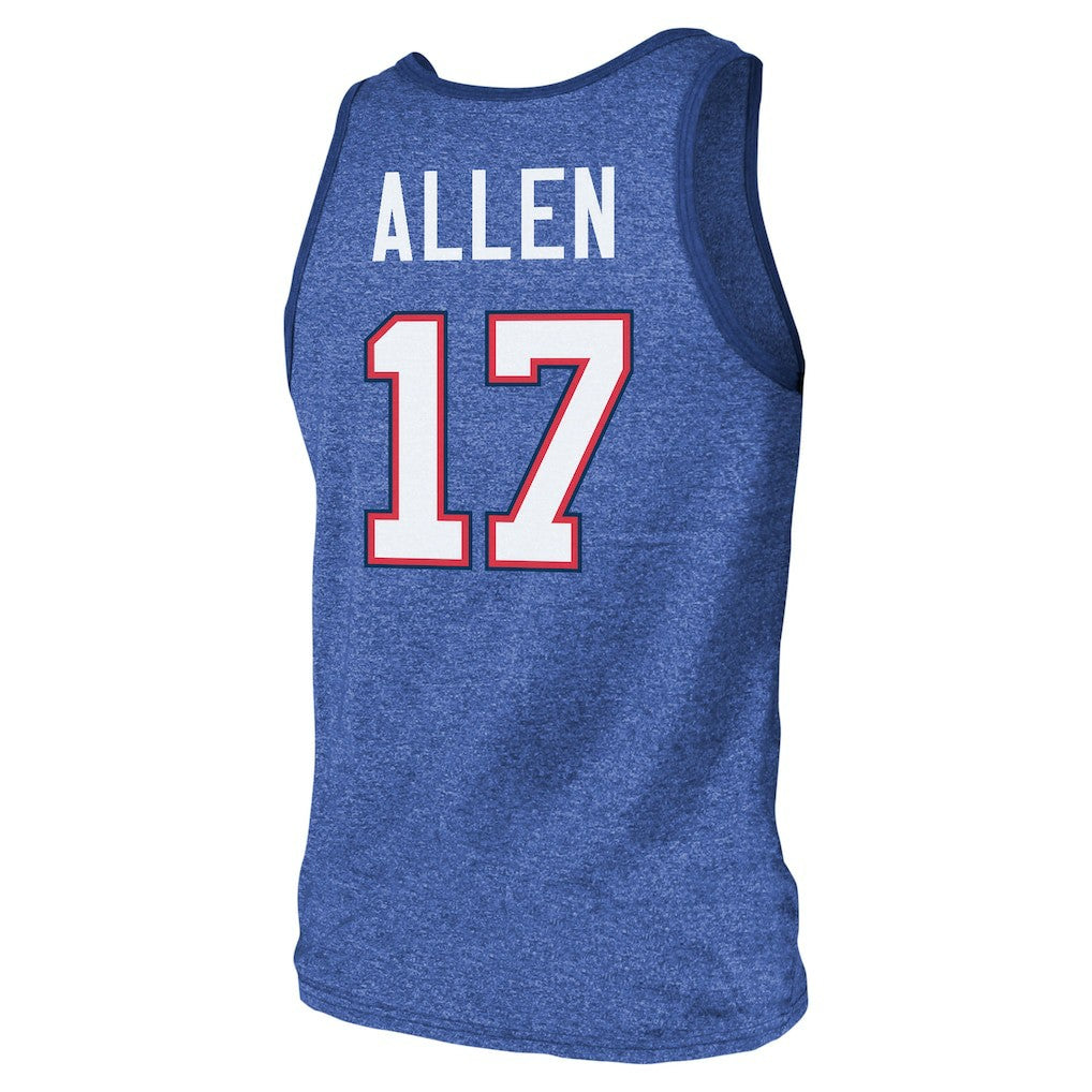 Josh Allen Buffalo Bills Majestic Threads Tri-Blend Player Name & Number Tank Top Royal - NFL