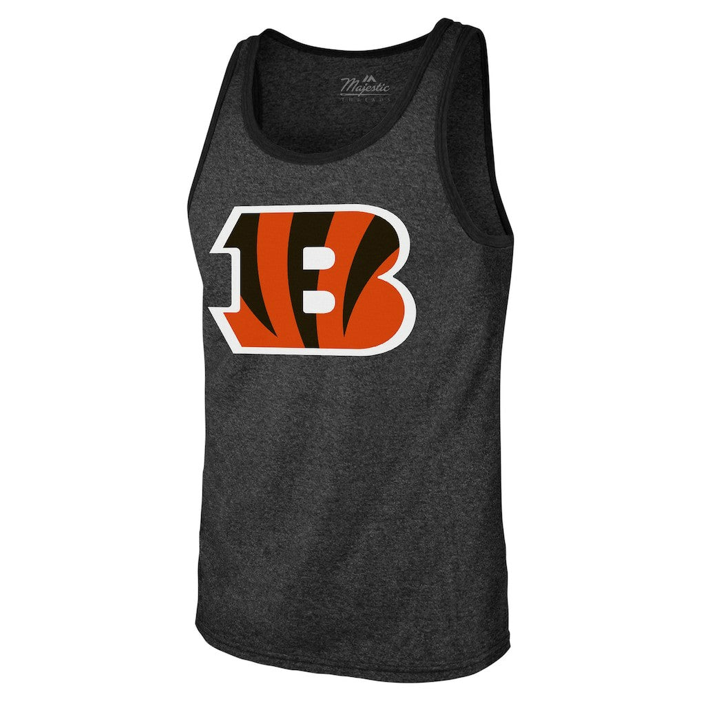 Joe Burrow Cincinnati Bengals Majestic Threads Tri-Blend Player Name & Number Tank Top Black - NFL