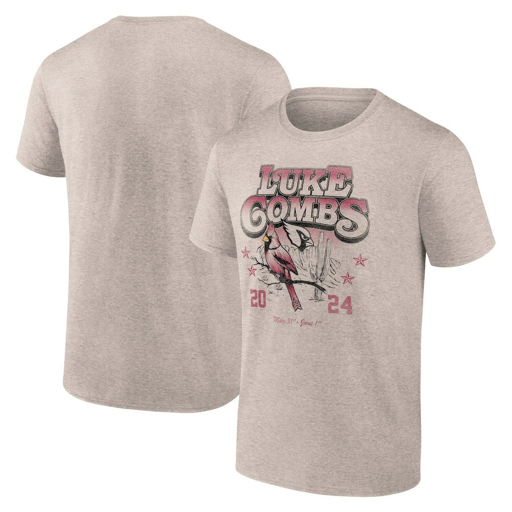 Luke Combs x Arizona Cardinals Growin' Up and Gettin' Old Tour T-Shirt Tan - Fanatics