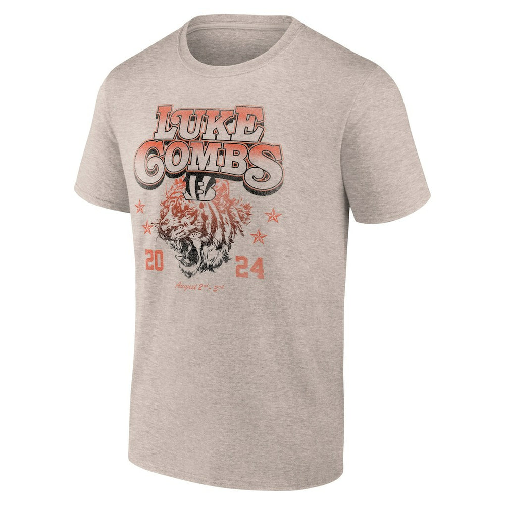 Luke Combs x Cincinnati Bengals Growin' Up and Gettin' Old Tour T-Shirt Tan - Fanatics