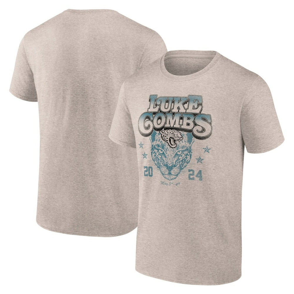 Luke Combs x Jacksonville Jaguars Growin' Up and Gettin' Old Tour T-Shirt Tan - Fanatics