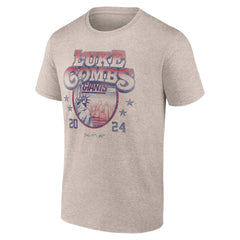 Luke Combs x New York Giants Growin' Up and Gettin' Old Tour T-Shirt Tan - Fanatics