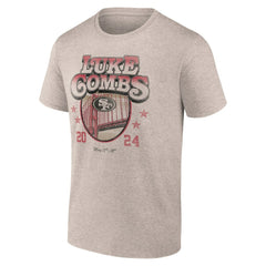 Luke Combs x San Francisco 49ers Growin' Up and Gettin' Old Tour T-Shirt Tan - Fanatics