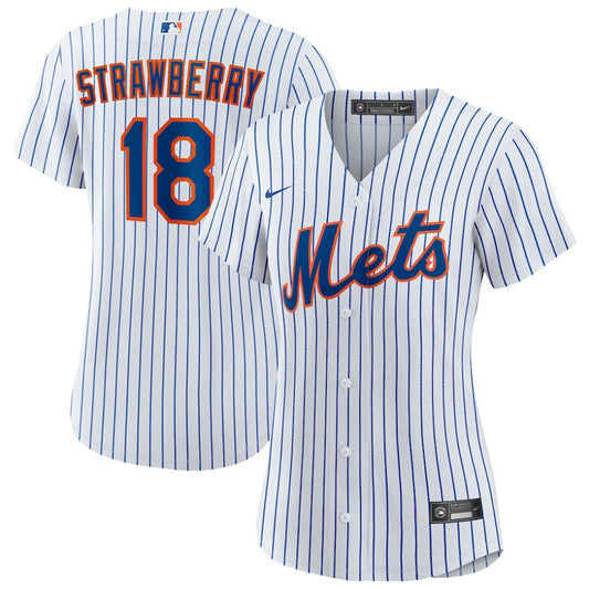 Darryl Strawberry New York Mets Nike Women's Home Replica Player Jersey - White | MLB Jerseys