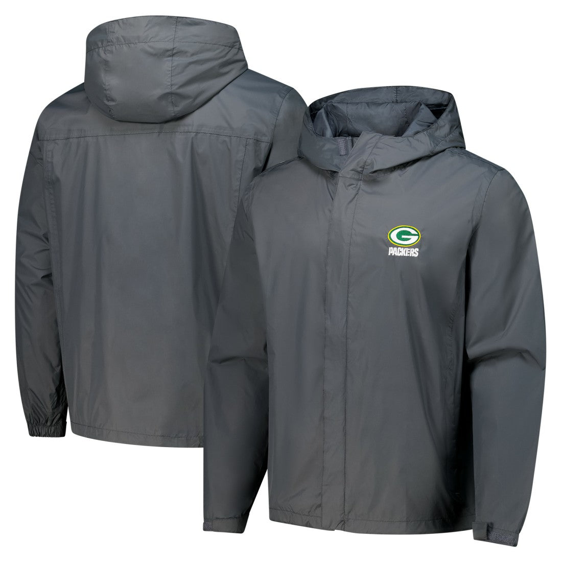 Green Bay Packers Dunbrooke Tropic Waterproof Packable Full-Zip Hoodie Jacket  Graphite - NFL