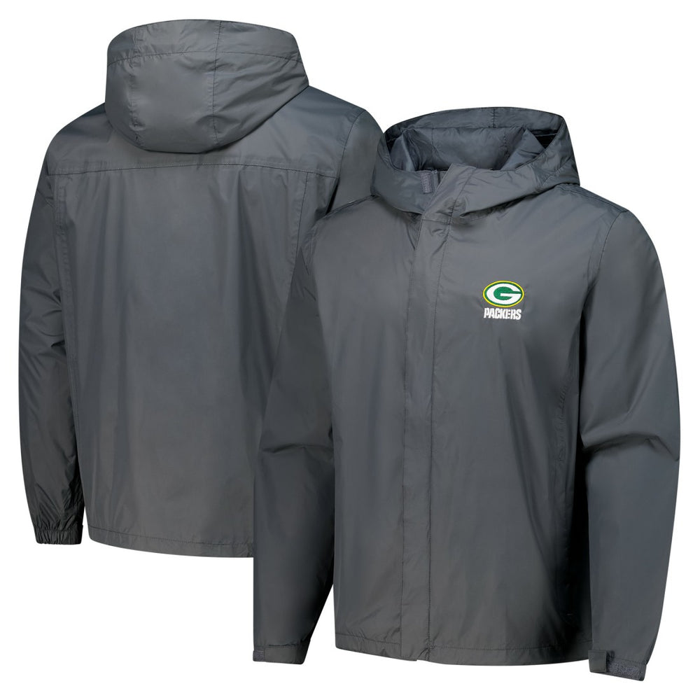 Green Bay Packers Dunbrooke Tropic Waterproof Packable Full-Zip Hoodie Jacket  Graphite - NFL
