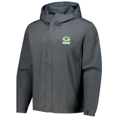 Green Bay Packers Dunbrooke Tropic Waterproof Packable Full-Zip Hoodie Jacket  Graphite - NFL