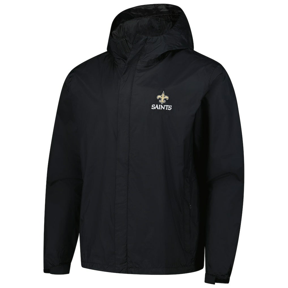 New Orleans Saints Dunbrooke Tropic Waterproof Packable Full-Zip Hoodie Jacket  Black - NFL