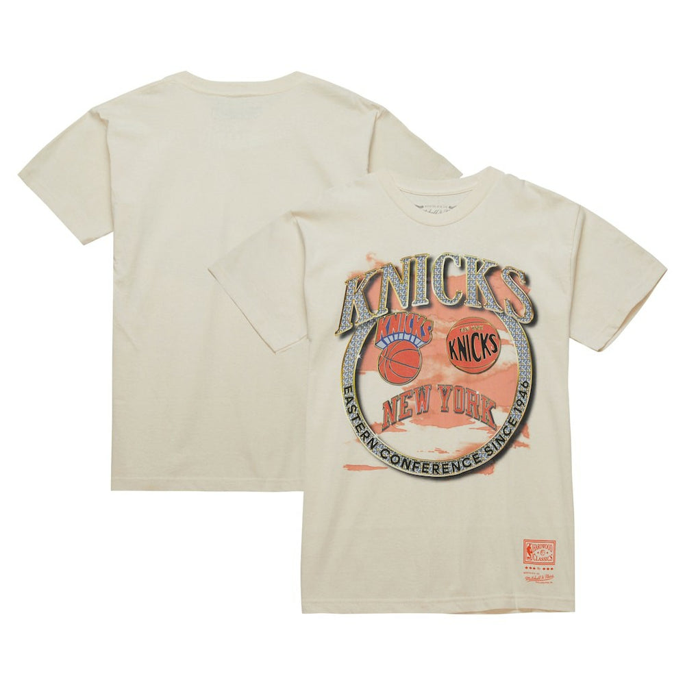 Mitchell & Ness - New York Knicks Hardwood Classics Vintage Soul Crown Jewels T-Shirt - Tan