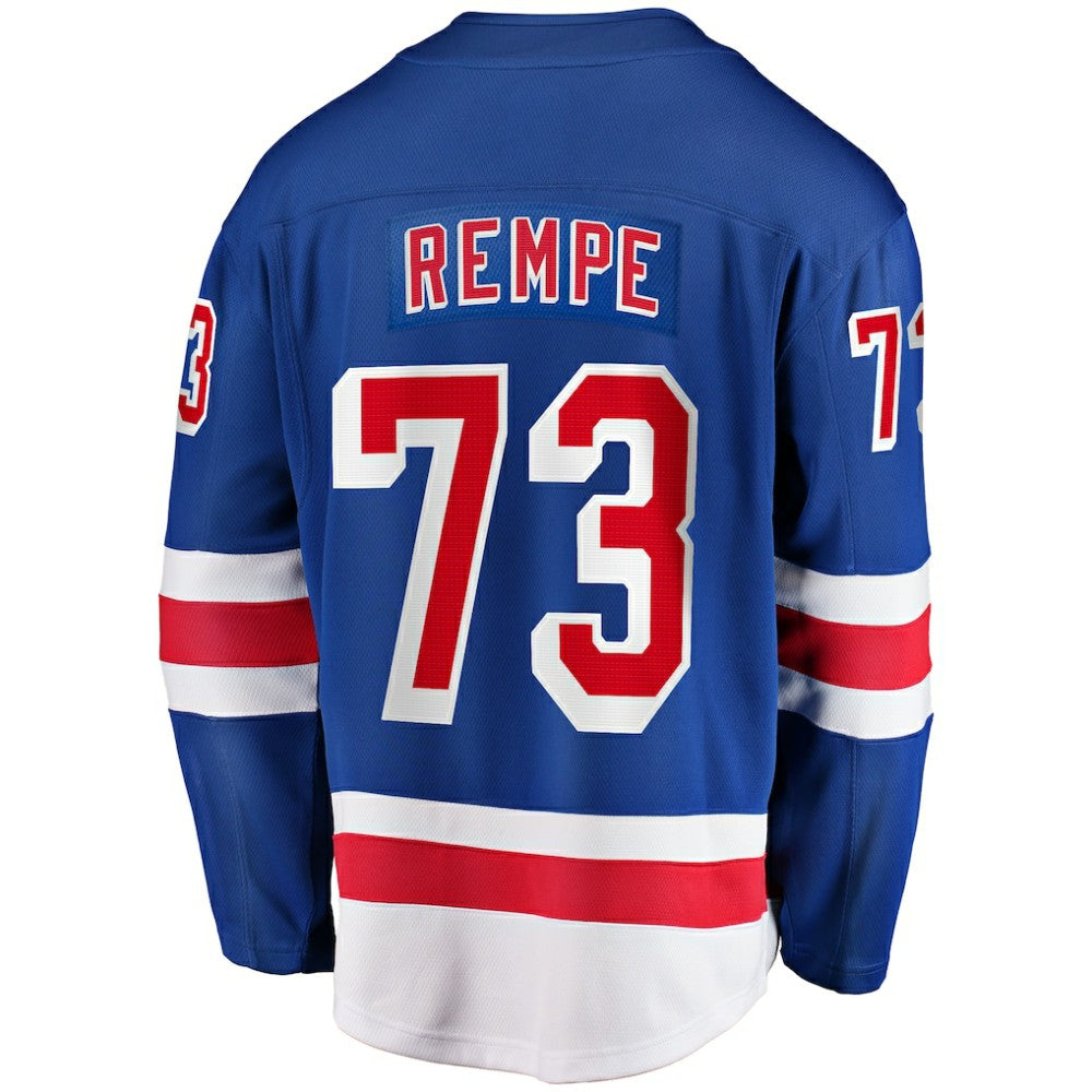 Matt Rempe New York Rangers Fanatics Home Breakaway Jersey - Blue | NHL Jerseys