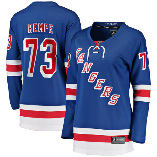 Matt Rempe New York Rangers Fanatics Women's Home Breakaway Jersey - Blue | NHL Jerseys