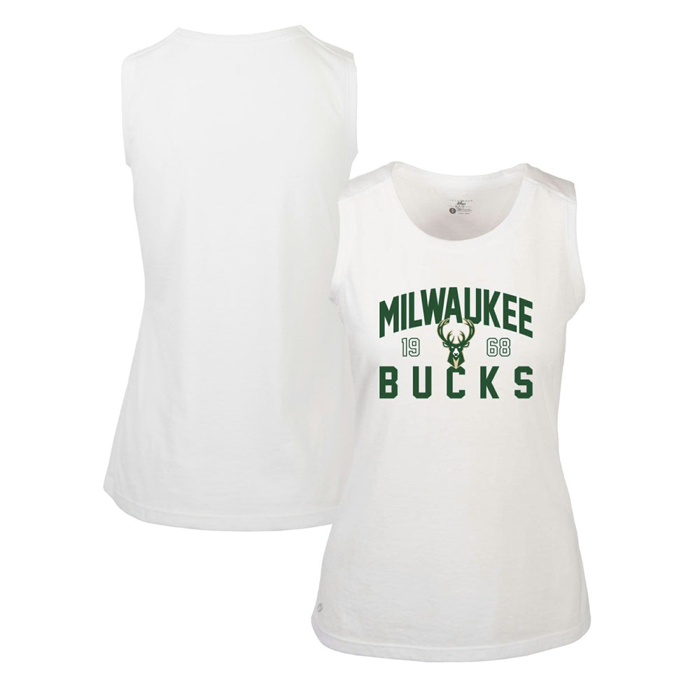 NBA - Milwaukee Bucks Levelwear Women's Macy Tank Top - White