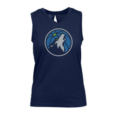 NBA - Minnesota Timberwolves Levelwear Women's Paisley Core V-Neck Tank Top - Navy