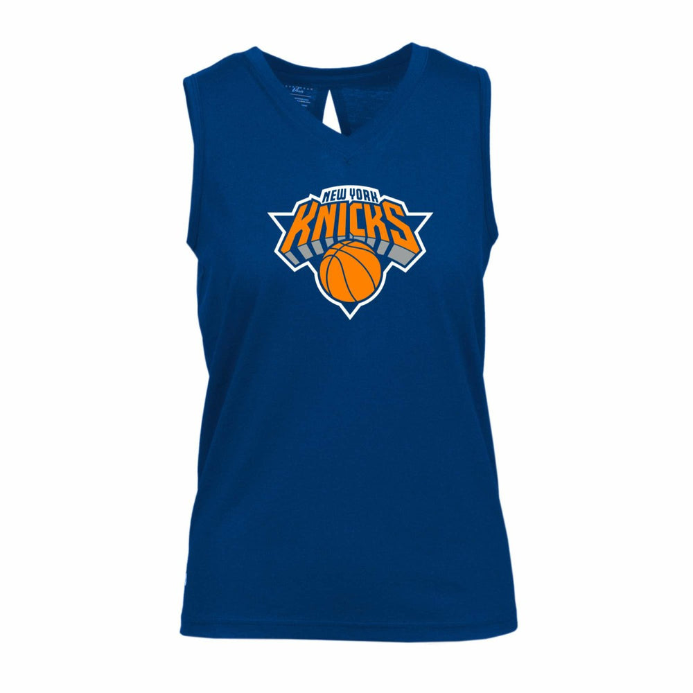 NBA - New York Knicks Levelwear Women's Paisley Core V-Neck Tank Top - Blue