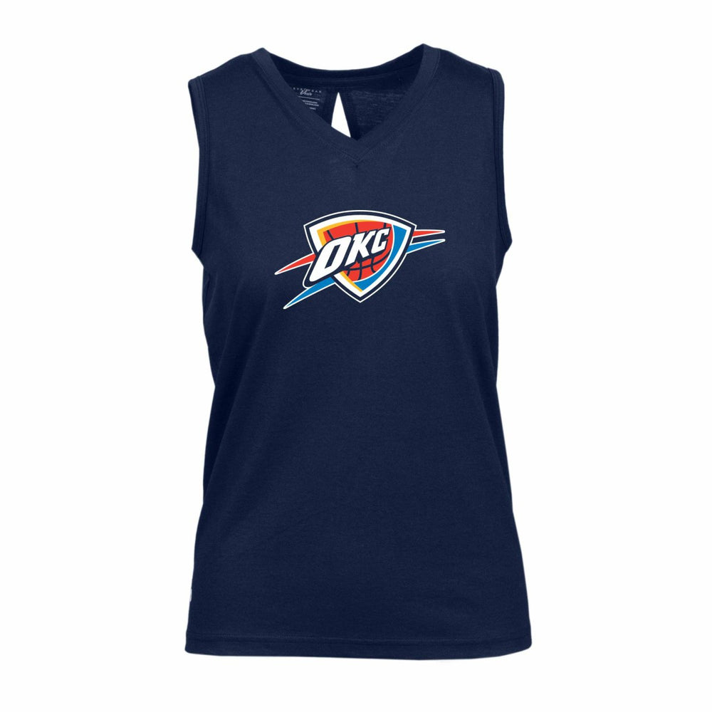 NBA - Oklahoma City Thunder Levelwear Women's Paisley Core V-Neck Tank Top - Navy