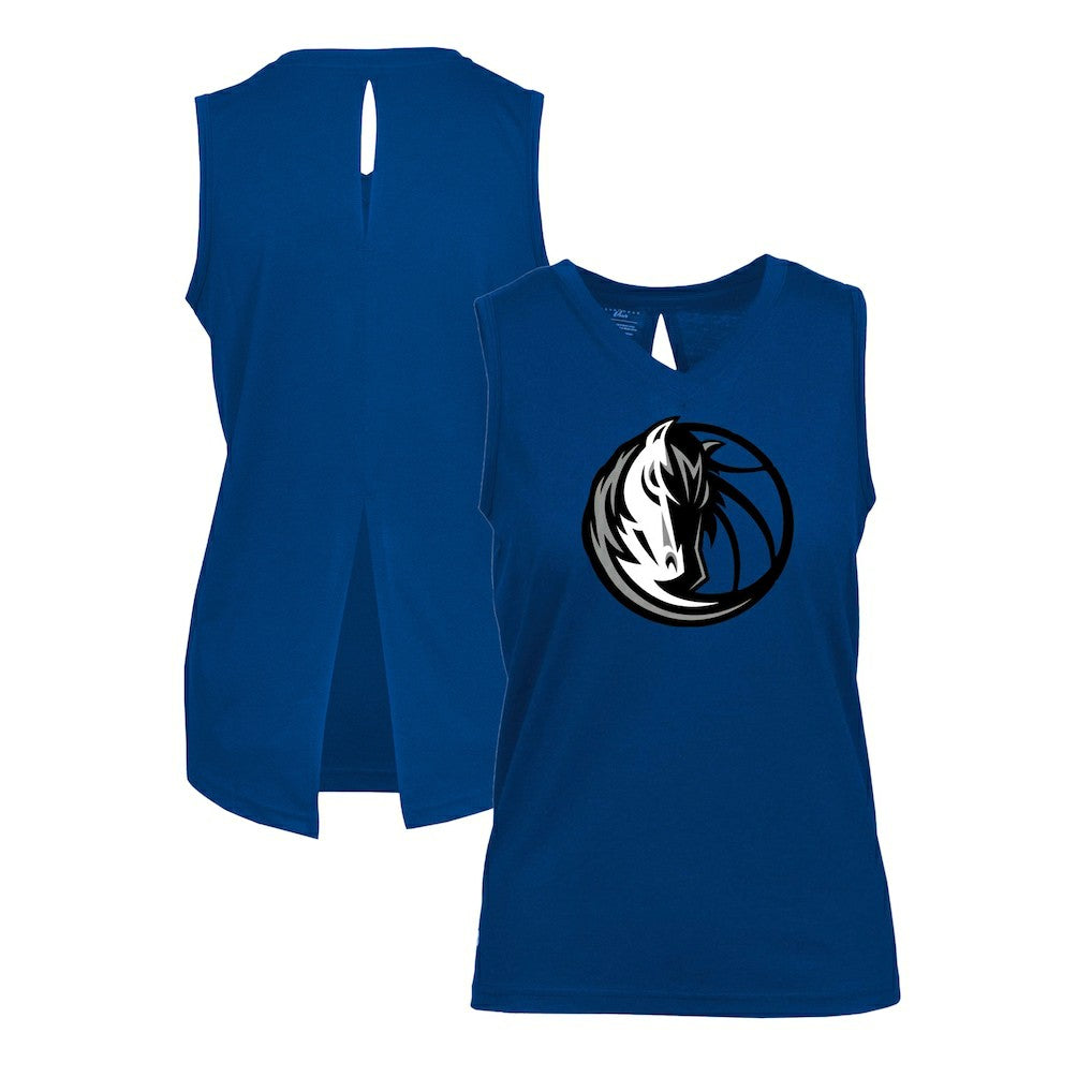 NBA - Dallas Mavericks Levelwear Women's Paisley Core V-Neck Tank Top - Blue