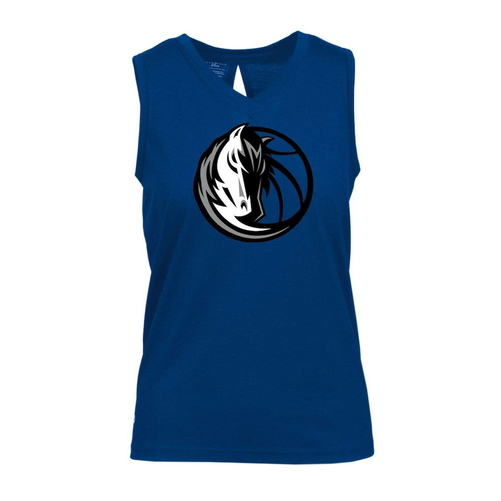 NBA - Dallas Mavericks Levelwear Women's Paisley Core V-Neck Tank Top - Blue
