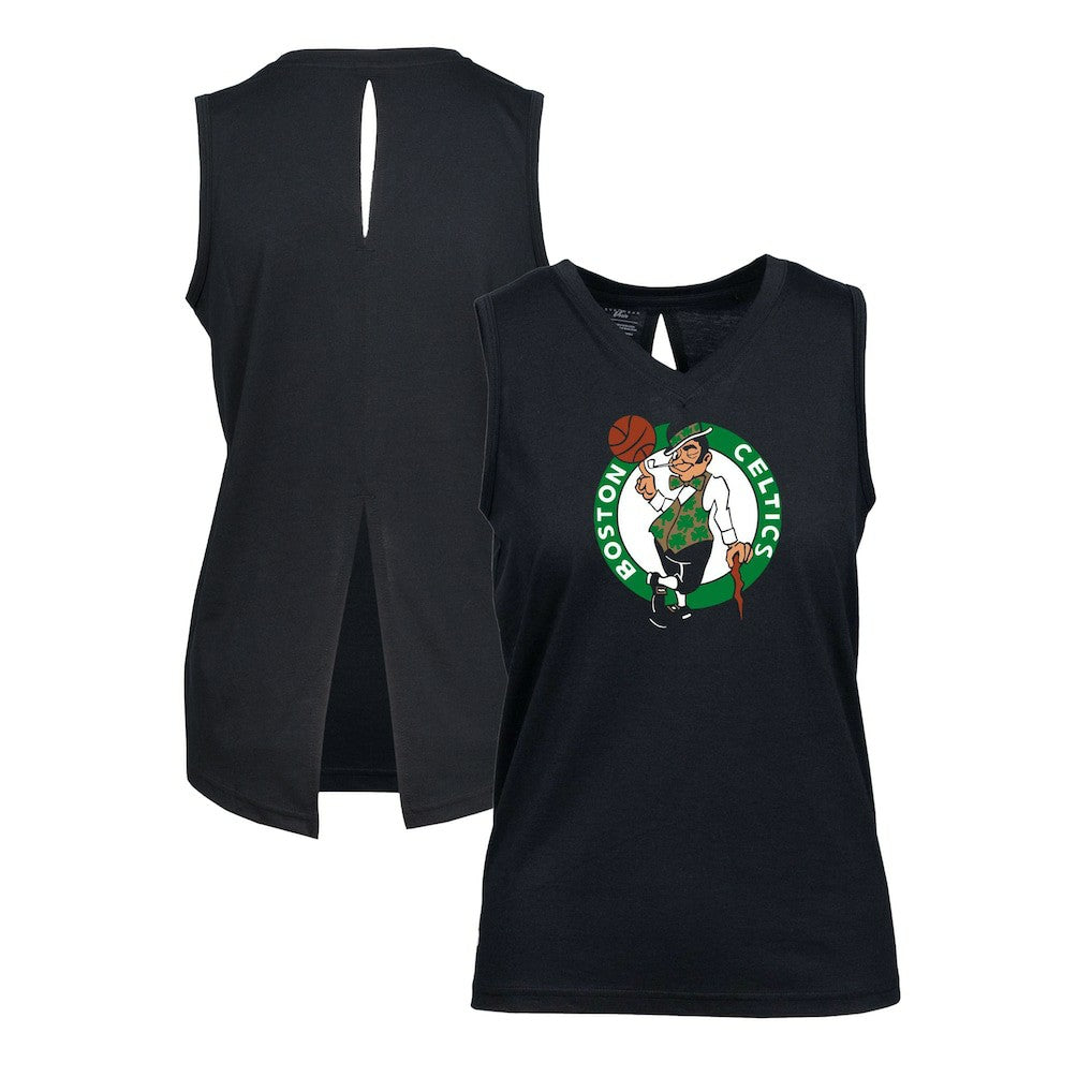 NBA - Boston Celtics Levelwear Women's Paisley Core V-Neck Tank Top - Black