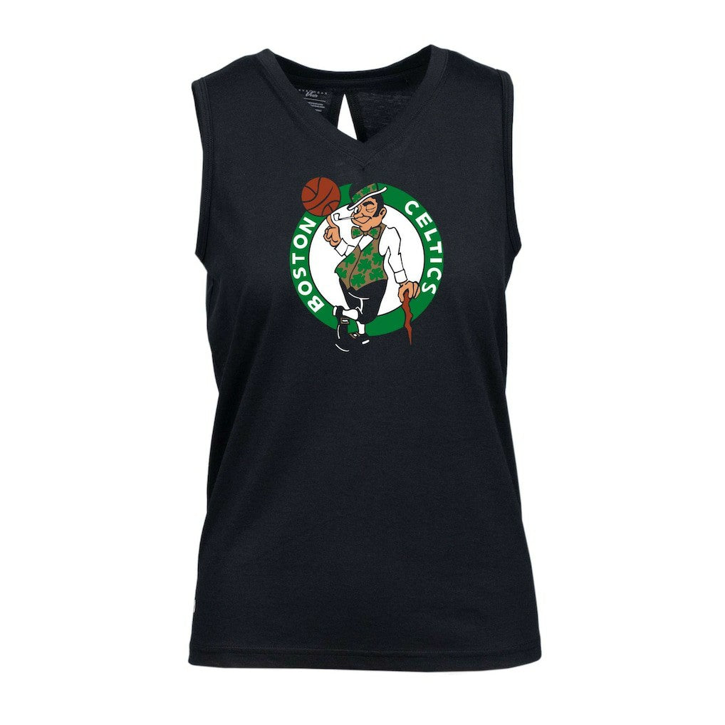 NBA - Boston Celtics Levelwear Women's Paisley Core V-Neck Tank Top - Black