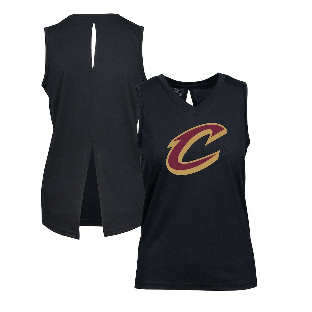 NBA - Cleveland Cavaliers Levelwear Women's Paisley Core V-Neck Tank Top - Black