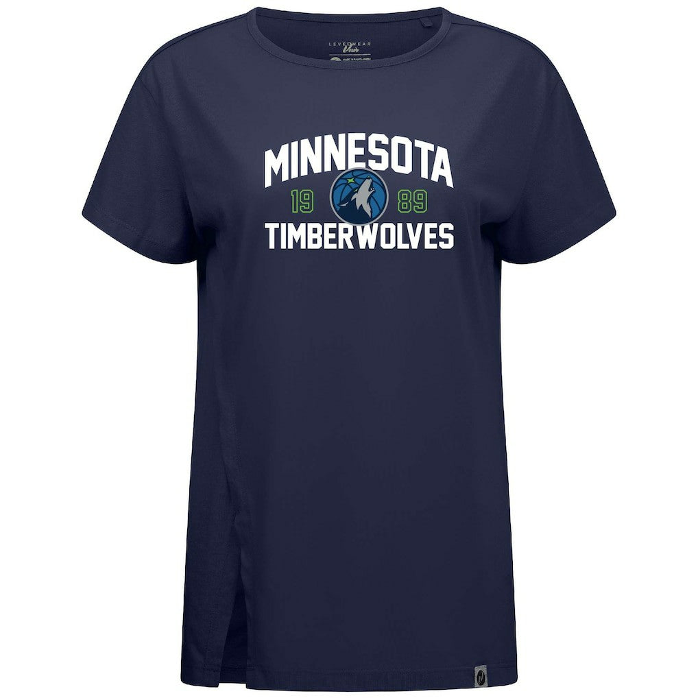NBA - Minnesota Timberwolves Levelwear Women's Influx T-Shirt - Navy