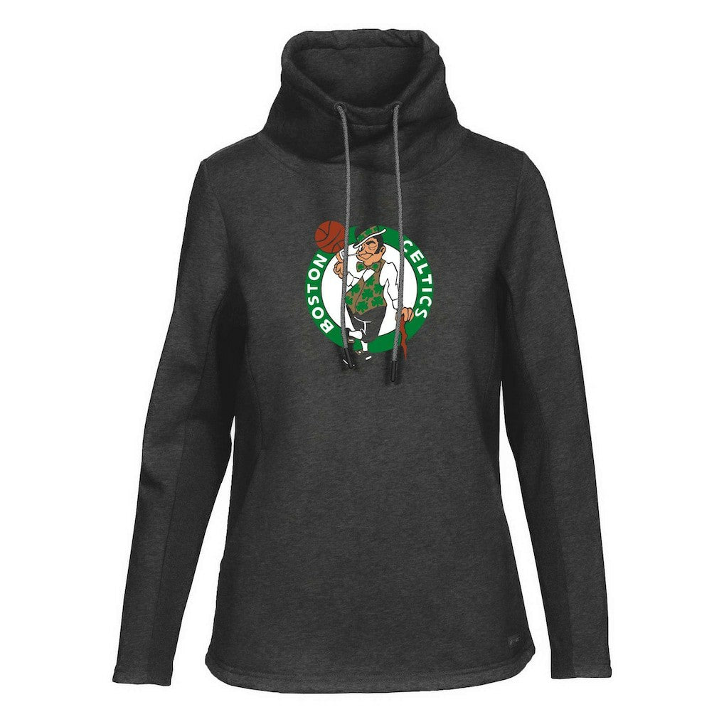 NBA - Boston Celtics Levelwear Women's Loop Core Funnel Neck Pullover Sweatshirt - Black