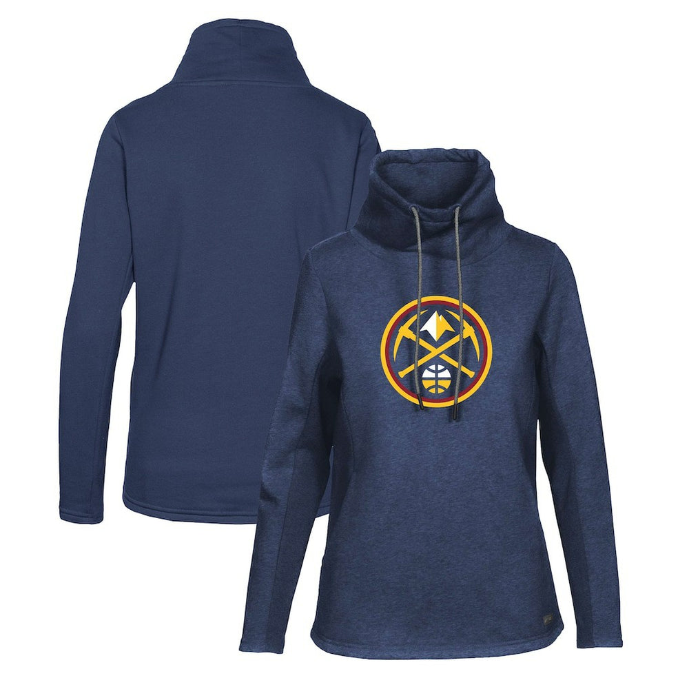 NBA - Denver Nuggets Levelwear Women's Loop Core Funnel Neck Pullover Sweatshirt - Navy