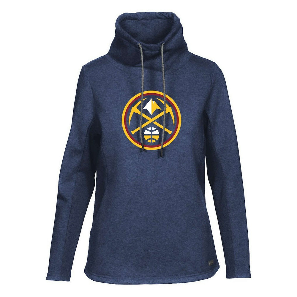 NBA - Denver Nuggets Levelwear Women's Loop Core Funnel Neck Pullover Sweatshirt - Navy