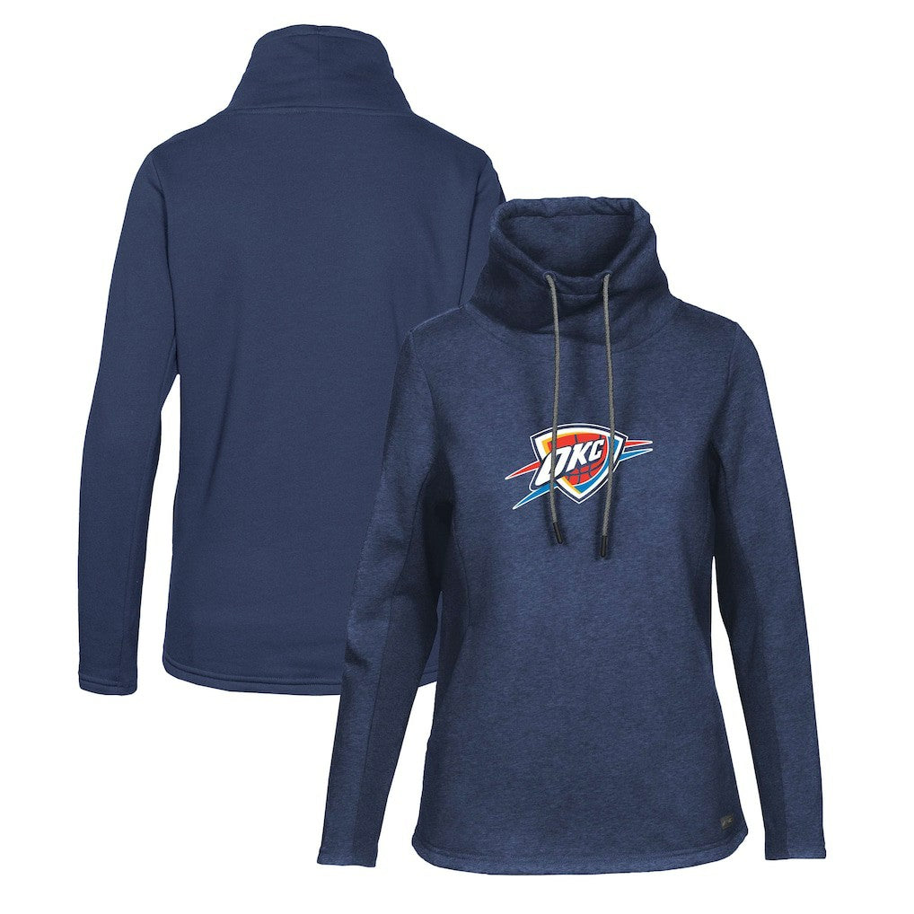 NBA - Oklahoma City Thunder Levelwear Women's Loop Core Funnel Neck Pullover Sweatshirt - Navy