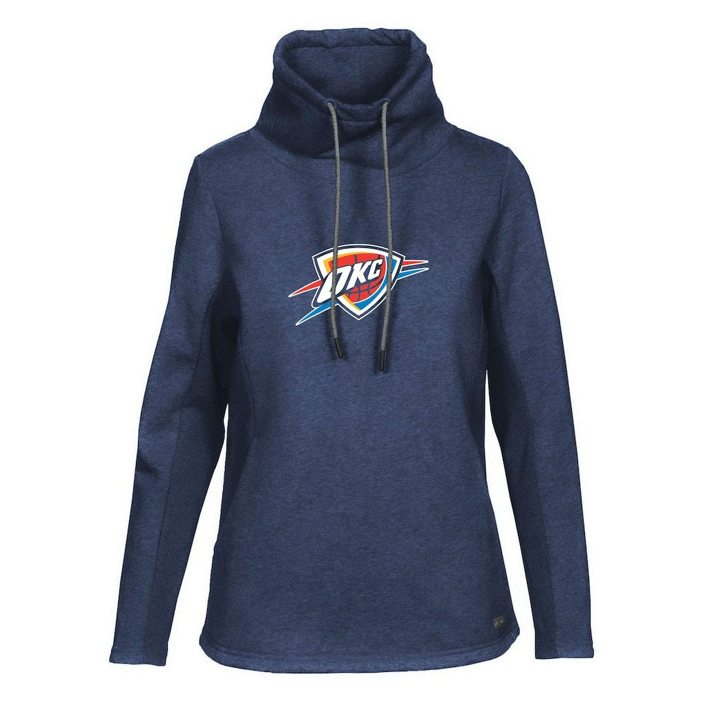 NBA - Oklahoma City Thunder Levelwear Women's Loop Core Funnel Neck Pullover Sweatshirt - Navy