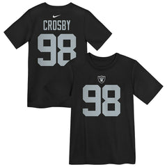 Maxx Crosby Las Vegas Raiders Preschool Player Name & Number T-Shirt Black - Nike