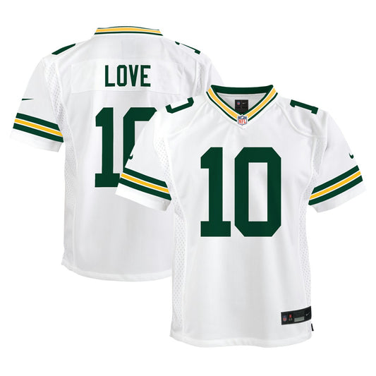 Jordan Love Green Bay Packers Youth Game Jersey - White | NFL Jerseys
